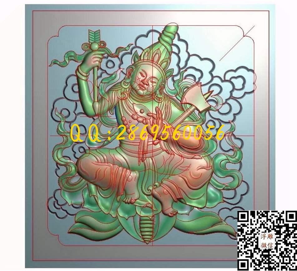 藏式佛像菩萨牌子 42-44-2_人物佛像童子小孩精雕图浮雕图